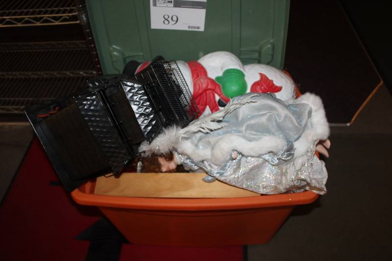 Box Lot of Christmas Decorations