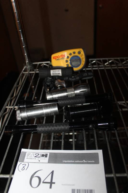 Lot of (8) Flashlights, Sports Walkman