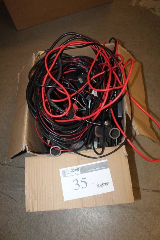 Box Lot of Mobile Vision Lights & Wiring