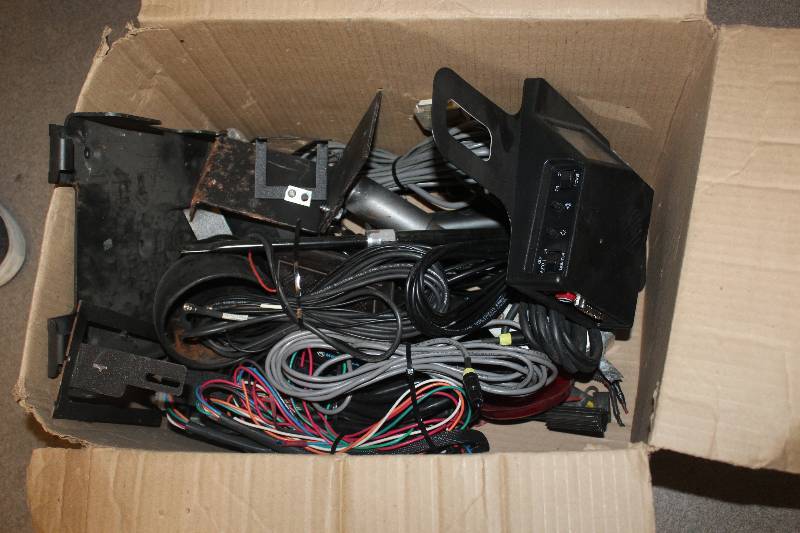 Box Lot of Mobile Vision Lights & Wiring