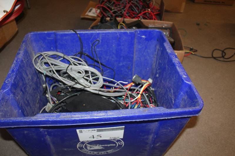 Box Lot of Mobile Vision Lights & Wiring