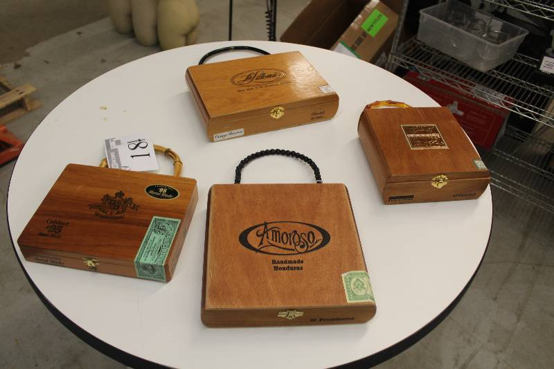 Lot of (4) Handmade Cigar Carry Cases