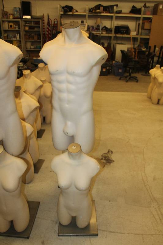 Lot of (2) Mannequin w Stand Including Female Male