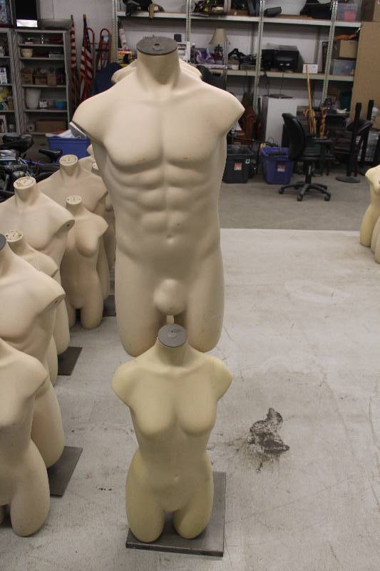 Lot of (2) Mannequin w Stand Including Female Male