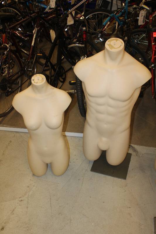 Lot of (2) Mannequin w Stand Including Female Male