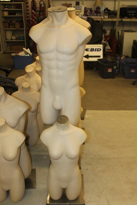 Lot of (2) Mannequin w Stand Including Female Male