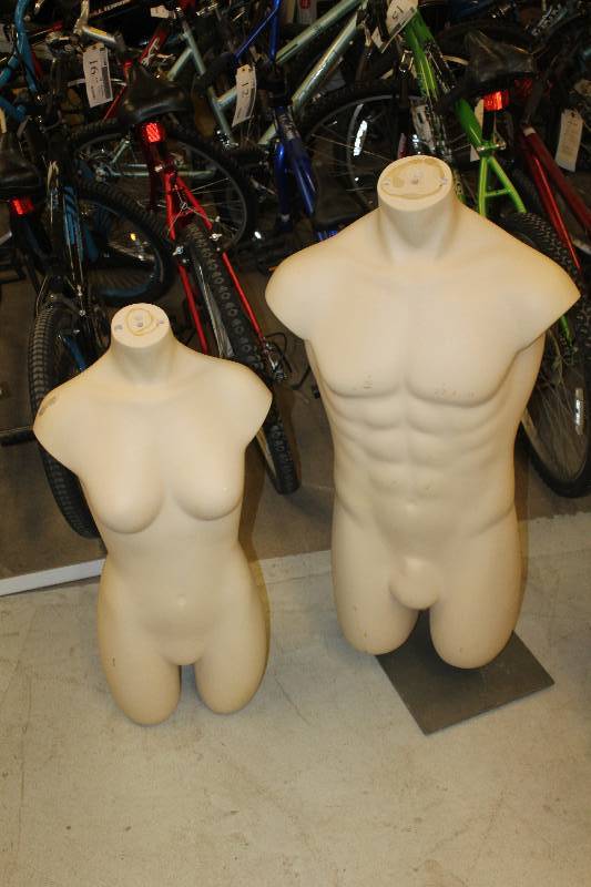 Lot of (2) Mannequin w Stand Including Female Male