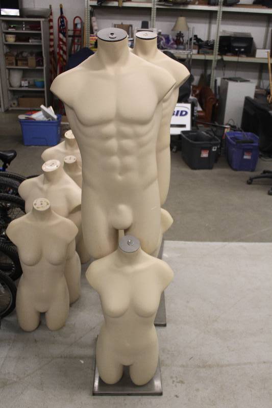 Lot of (2) Mannequin w Stand Including Female Male