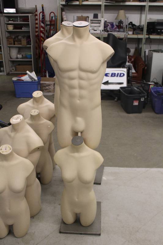 Lot of (2) Mannequin w Stand Including Female Male