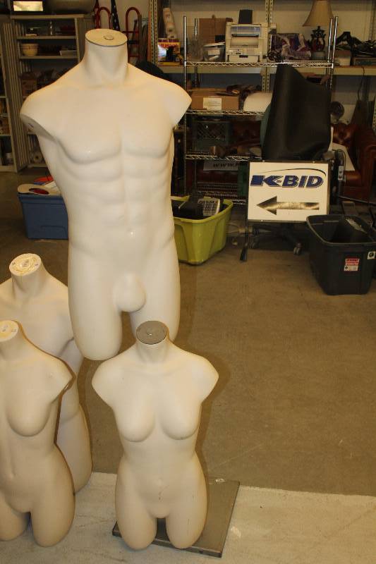 Lot of (2) Mannequin w Stand Including Female Male