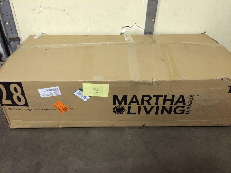 lot 5 image: Martha Stewart Living Cold Spring Replacement Outdoor Dining Chair Cushion (2-Pack) New