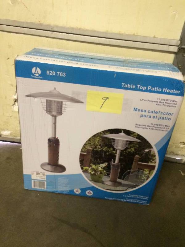 lot 9 image: Table Top Patio Heater