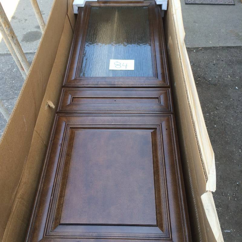 lot 84 image: Templin 24 in. W Linen Storage Cabinet in Coffee New