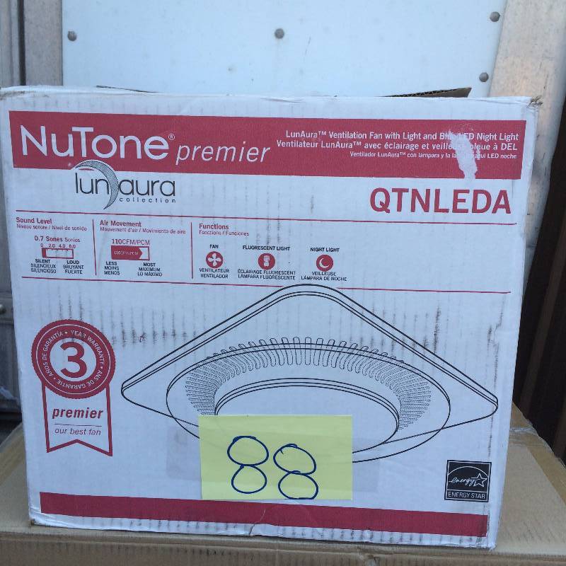 lot 88 image: NuTone QTNLEDA LunAura Round Design Light