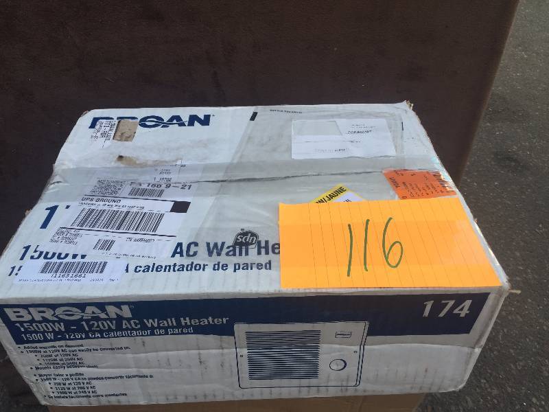 lot 116 image: Broan Comfort-Flo 12 in. 1500-Watt Wall Heater New