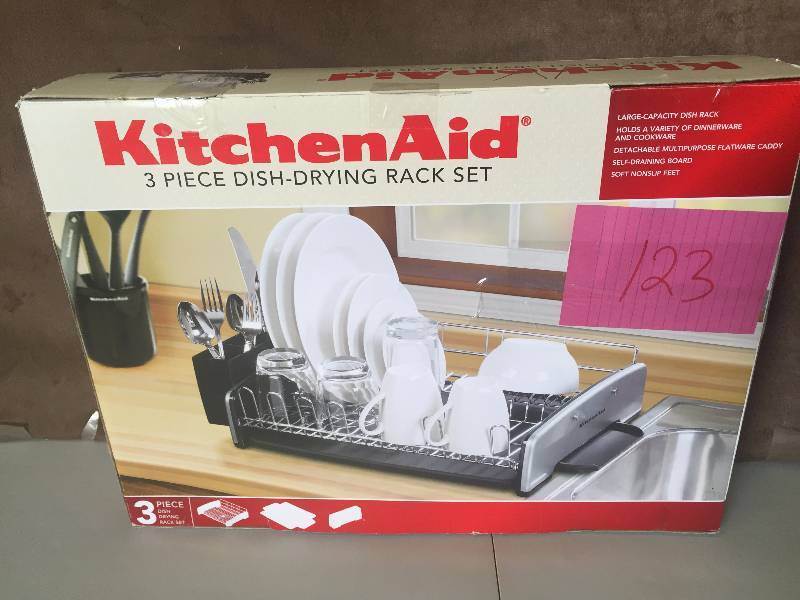 lot 123 image: KitchenAid 3-Piece Dish Drying Rack