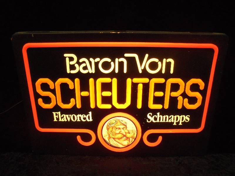 lot 4 image: Baron Von Scheuters Lighted Sign