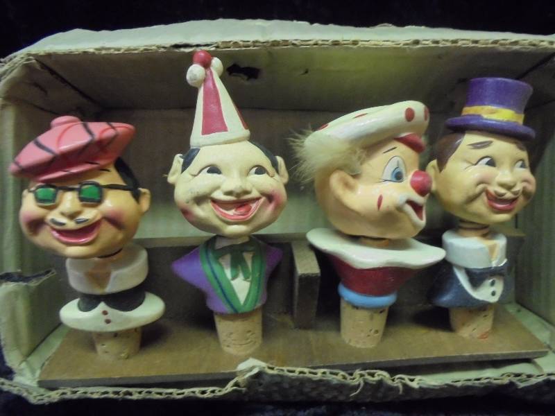 lot 25 image: Set - Clown CorkBottle Stoppers