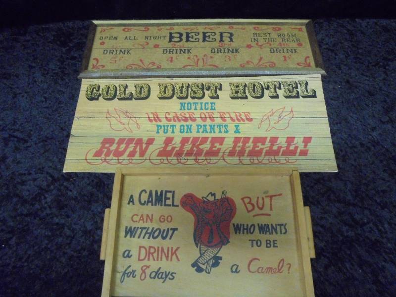 lot 52 image: Lot - Misc Beer Saying Wall Plaques