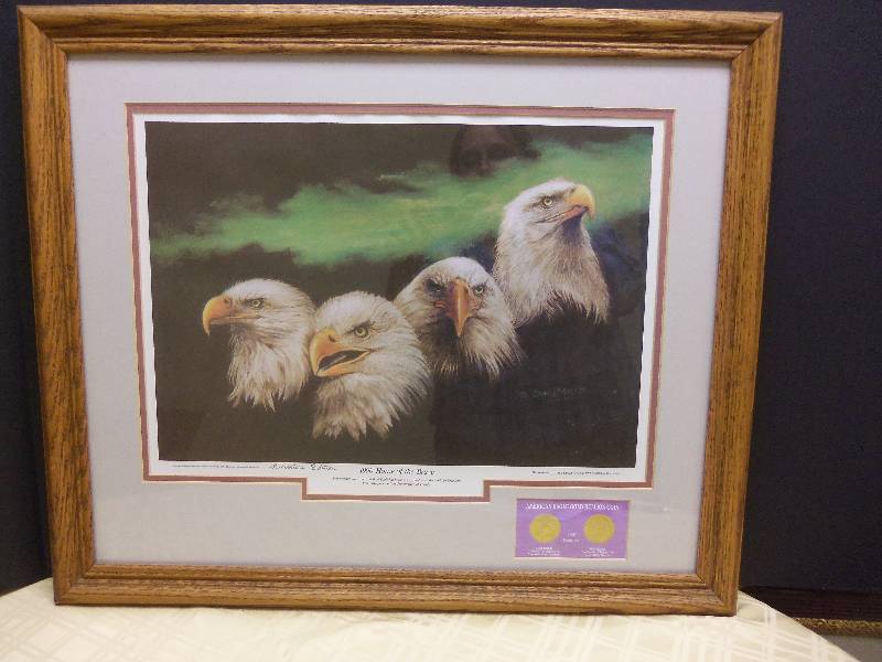 Eagle Print Framed and Matted