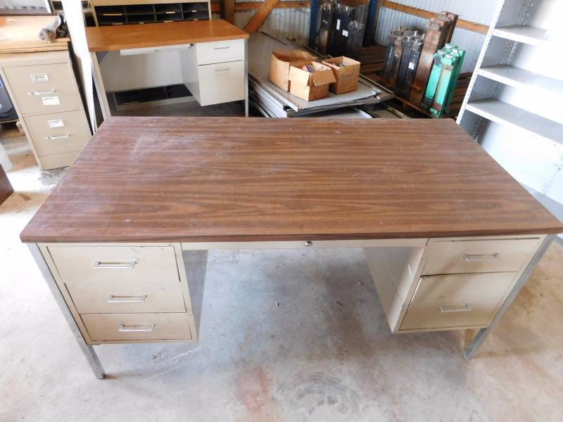 lot 63 image: Desk, Chair and Filing Cabinet