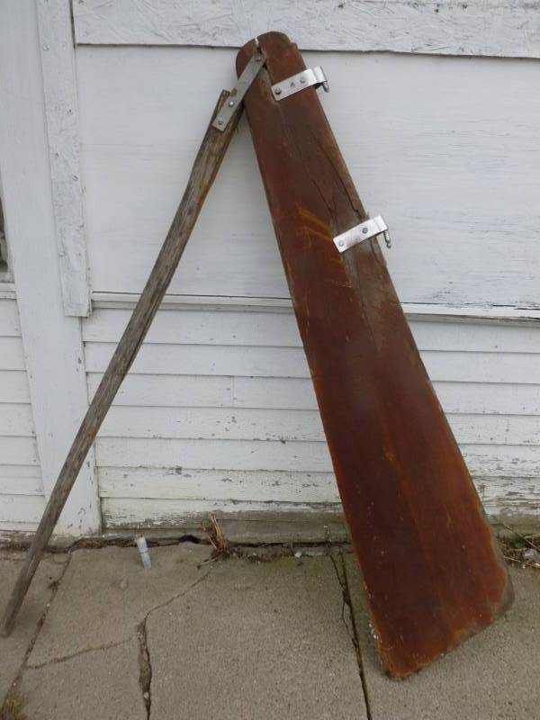 lot 300 image: Vintage Wooden Boat Rudder