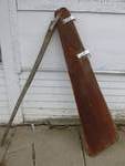 Antique Ship rudder 古董坤甸木船舵 Old Wooden Ship Rudder Stock Photo - Download Image Now