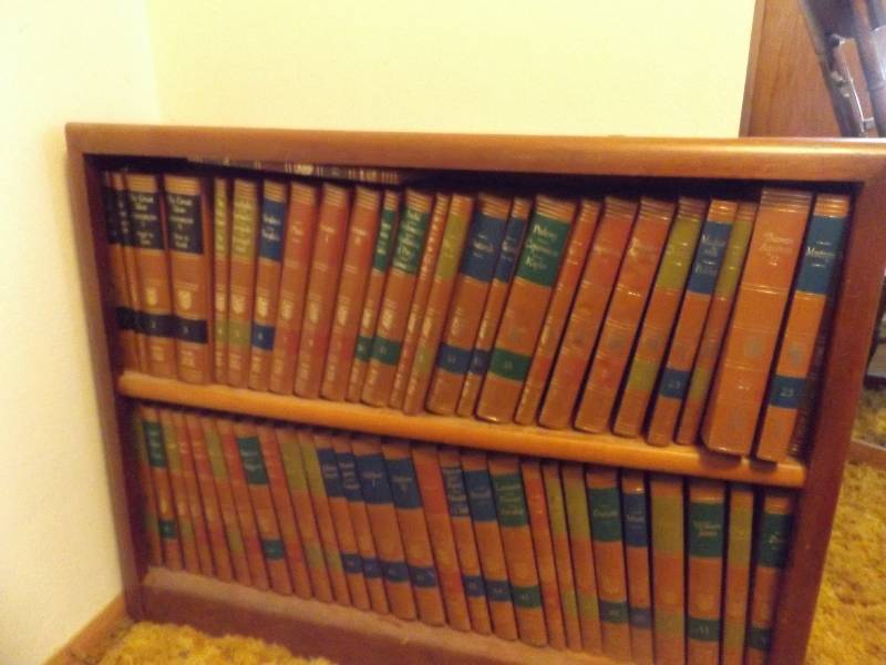 Bookcase and classic writing books