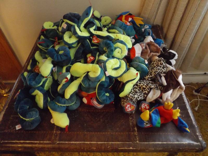 Tote of Ty Beanie Babies