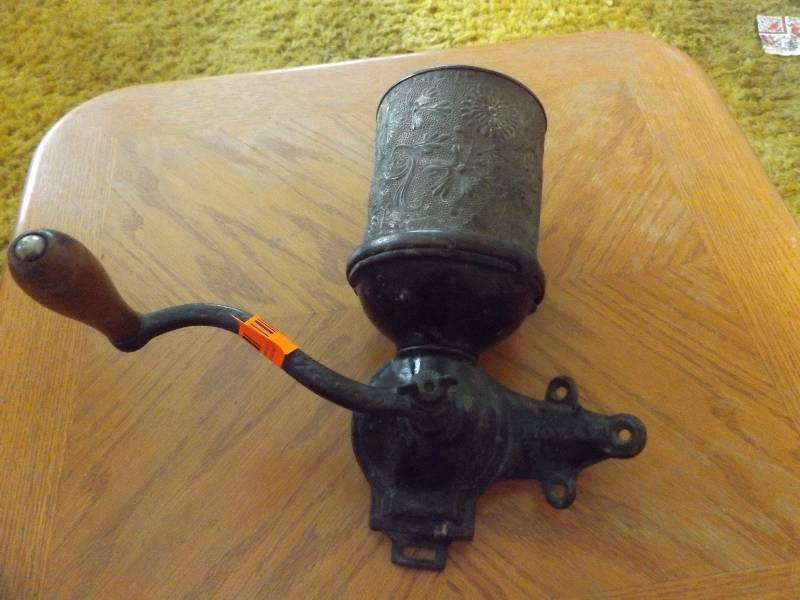 Tin Stamped Coffee Mill 1910