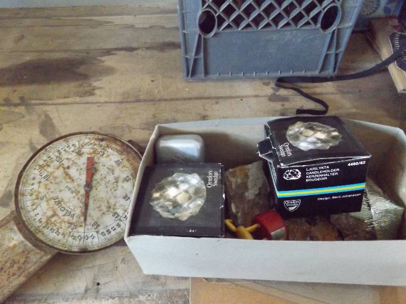 Misc Lot Geodes Dairy Scale Vintage Soap Box