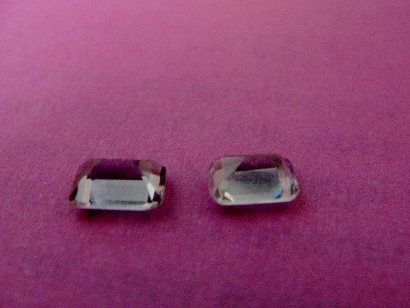 Emerald Cut Pair of Purple AMETHYST
