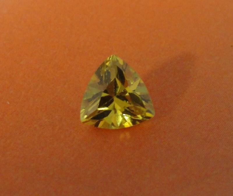 Yellow Trillion Yellow CUBIC ZIRCONIA