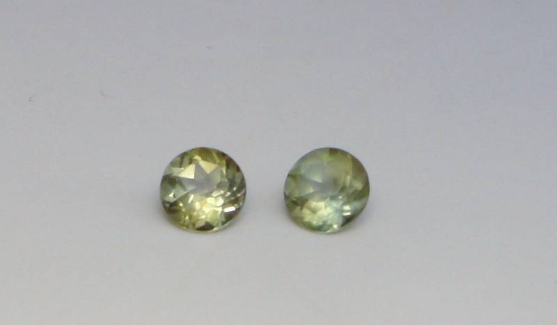 Round Green TOURMALINE Pair