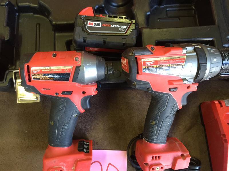 lot 20 image: Milwaukee M18 FUEL  18-Volt Lithium-Ion Brushless Cordless DrillImpact Driver Combo Kit