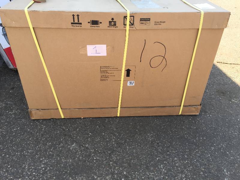 lot 1 image: HUSKY 52 in. 10-Drawer Mobile Workbench with Solid Wood Top, Black NEW