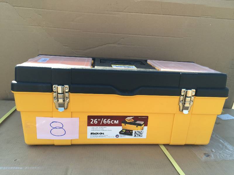 lot 8 image: STACK -ON Deluxe Professional 26 in. Tool Box NEW