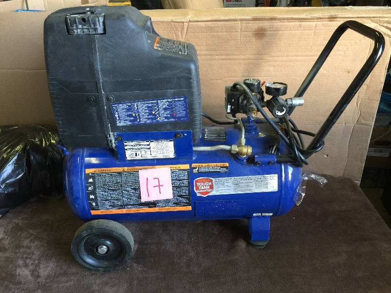 lot 17 image: Campbell Hausfeld 8 gal Oil Free Air Compressor working conditions