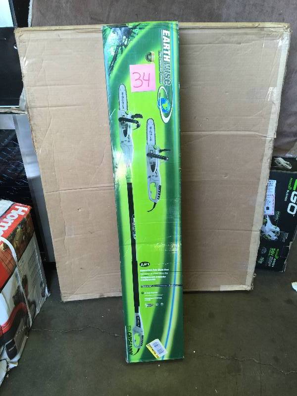 lot 34 image: Earthwise 8 in. 2-in-1 Convertible Pole Chainsaw new