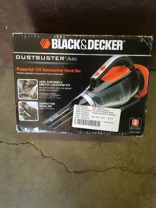 lot 47 image: BLACKDECKER 12 Volt DC Automotive DustBuster new