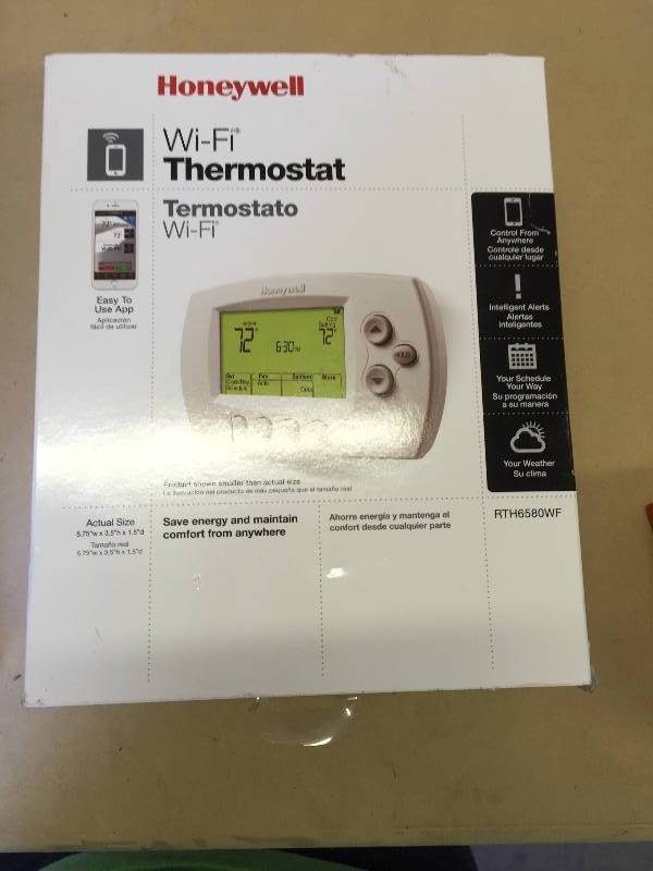lot 50 image: Honeywell Wi-Fi 7 - Day Programmable Thermostat  Free App New
