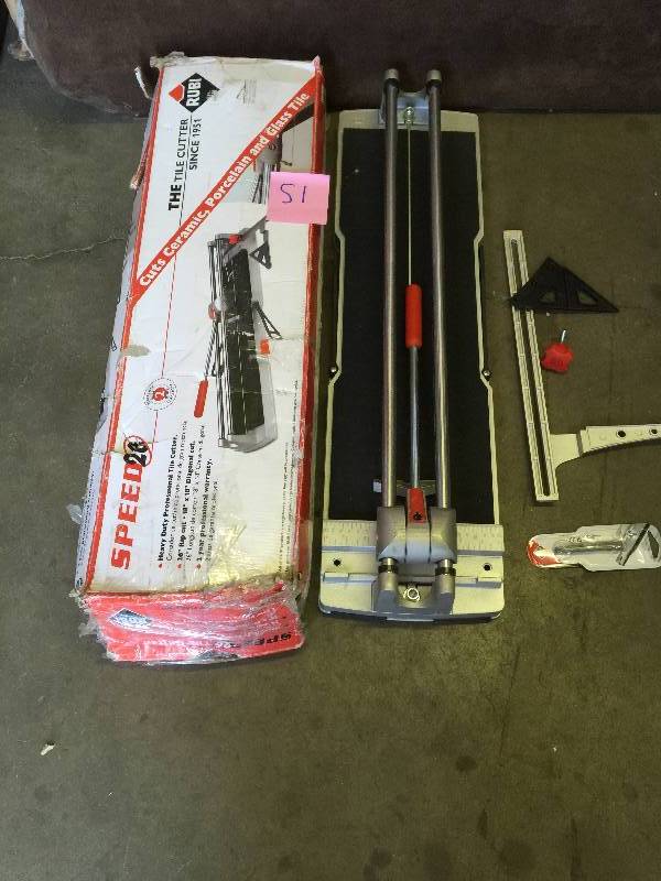 lot 51 image: Rubi Speed 26 in. Tile Cutter new Model # 13961