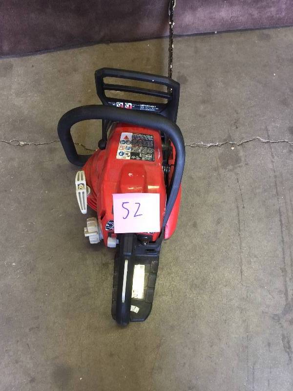 lot 52 image: Homelite 16 in. 42cc Gas Chainsaw Model # UT10660A used working conditions