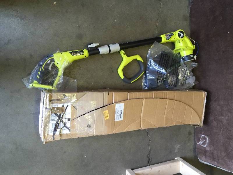 lot 55 image: Ryobi ONE 18-Volt Lithium-Ion Hybrid Electric Cordless String TrimmerEdger new