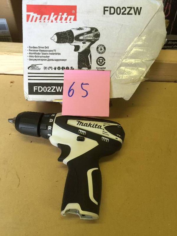 lot 65 image: Makita FD02ZW 12V max Lithium-Ion Cordless 38  Driver-Drill New