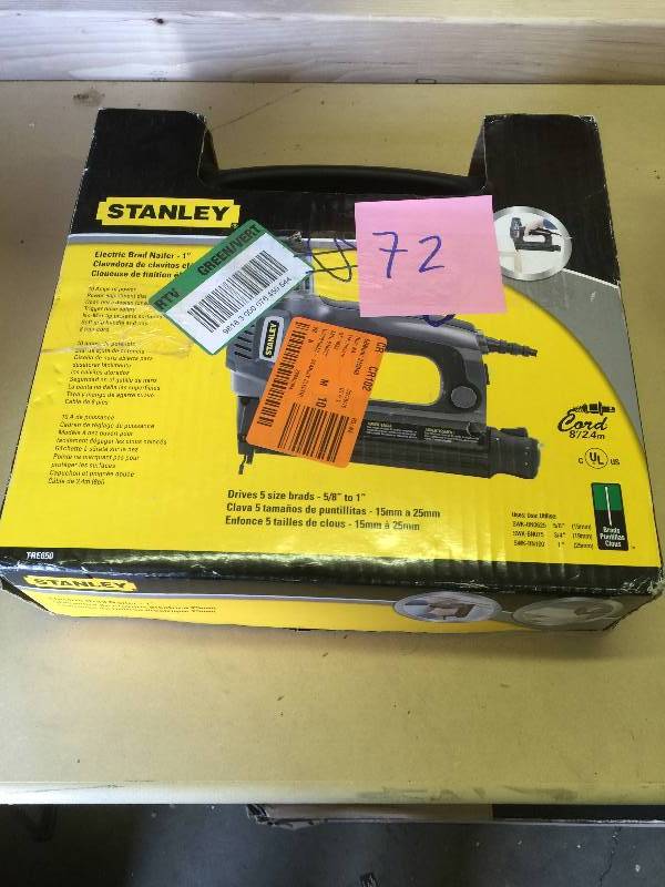 lot 72 image: Stanley 2-in-1 Electric Stapler and Strip Brad Nailer