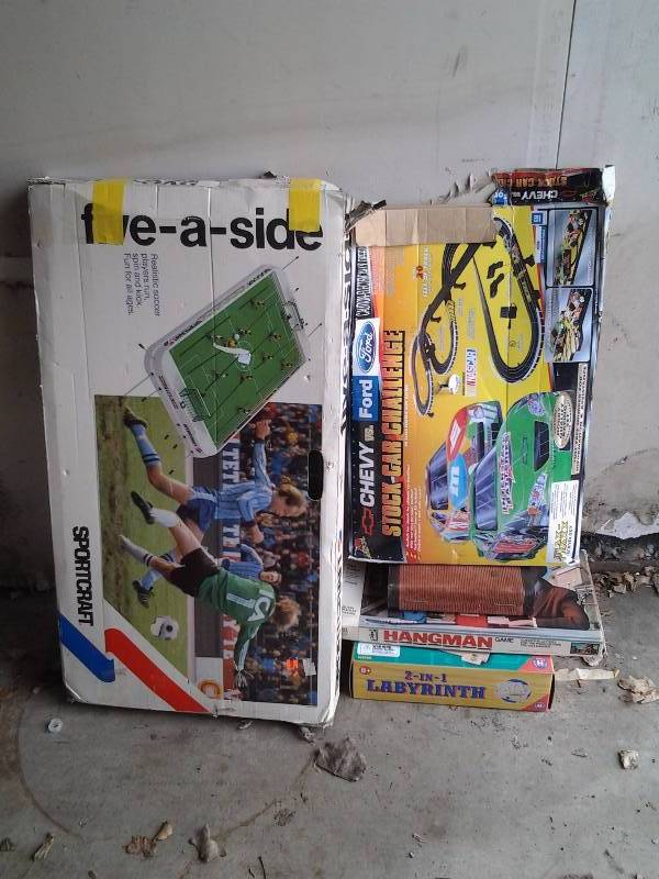 lot 45 image: Soccer Game, Stock Car Challenge Game, Hangman, 2-In-1 Laborinth Game