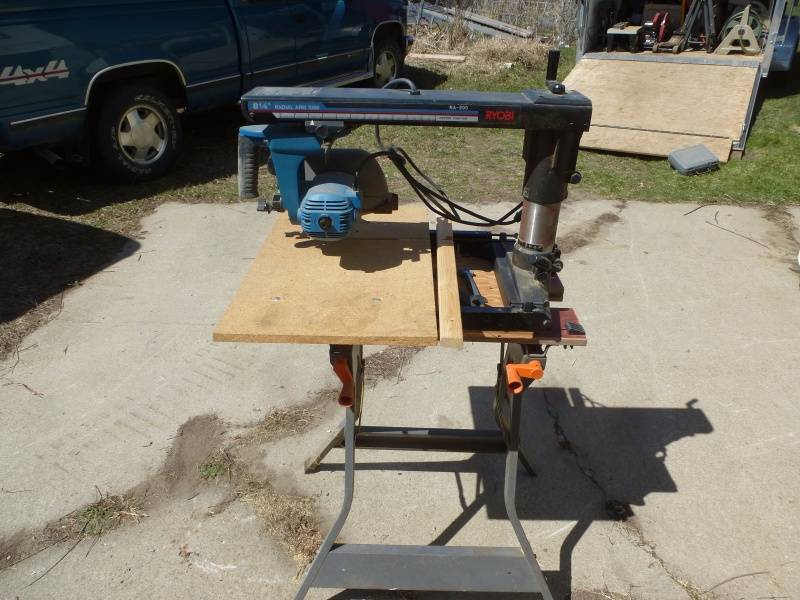 lot 75 image: Ryobi Radial Arm Saw