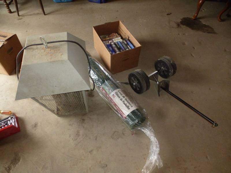 lot 188 image: Bug zapper & VHS Movies, Trailer Dolly