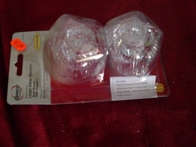 DANCO LARGE CLEAR BATHROOM FACET HANDLES
